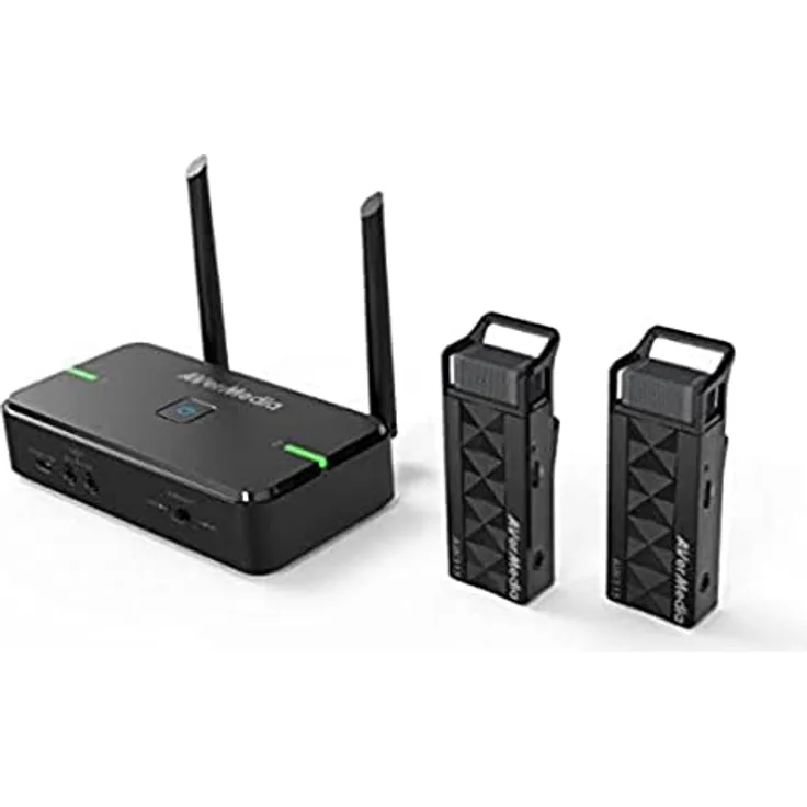 AverMedia 2 kabellose Mikrofone für Lehrer und Trainer, ohne Ladestation/Aufbewahrung, 15 – 20 m, Anti-Interferenz, Hintergrundgeräuschdämpfung AW315