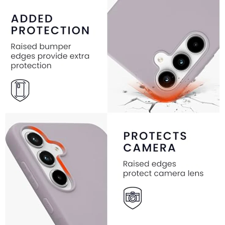 kwmobile Hülle für Samsung Galaxy A35 - weiches TPU Silikon Case, kabelladesfähig, lavendel – Bild 3