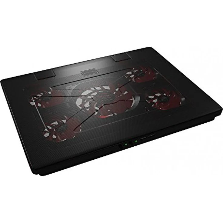 Mars Gaming MNBC2, Kühlerbasis für Gaming-Laptops bis 17,35 Zoll, 5 ultraleise Lüfter, rote LED-Beleuchtung, 2 x USB 2.0, schwarz und rot – Bild 2