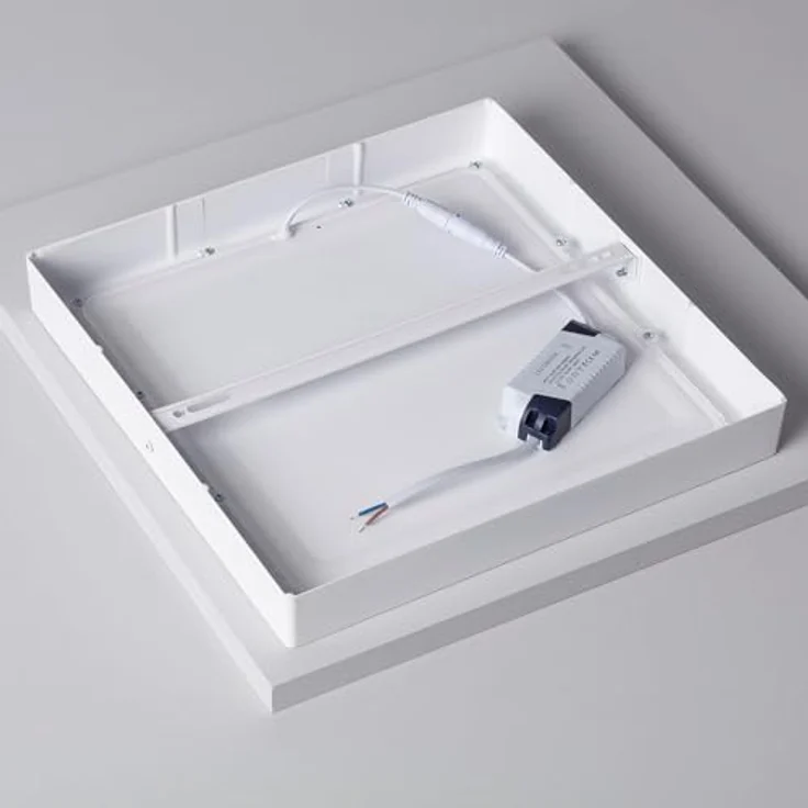 LEDKIA LIGHTING LED Deckenleuchte 24W Eckig 300x300 mm Aluminium für Wohnzimmer, Küche, Schlafzimmer in silber – Bild 5