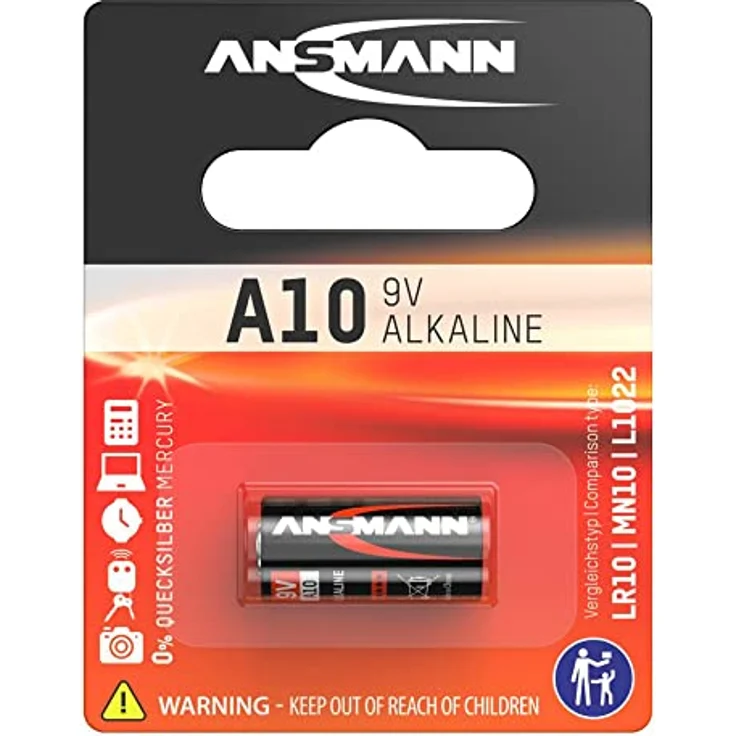 ANSMANN Alkaline Batterie A10 (9V) MN10, 10A, LR10 für Tachenrechner, Garagentoröffner, Alarmanlage, Funkauslöser für Kamera, Messgeräte, Klingel usw. – Bild 2