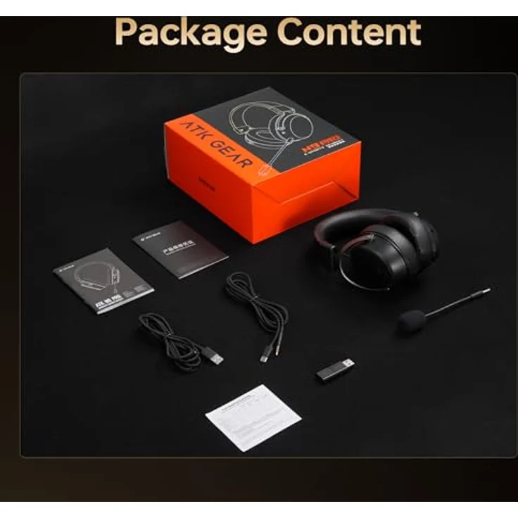 ATK Neptune N9 Pro, Kabelloses Gaming-Headset mit geringer Latenz und integriertem Mikrofon, schwarz – Bild 9