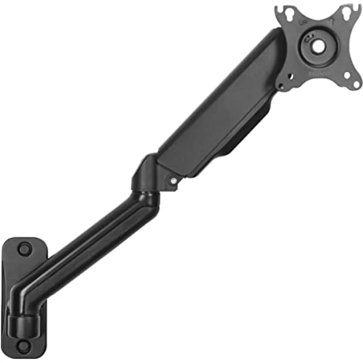Deltaco ARM-0360, Wand-Monitorhalterung für 32 Zoll Monitore, höhenverstellbar mit Dreh- und Neigefunktion, Schwarz – Bild 3