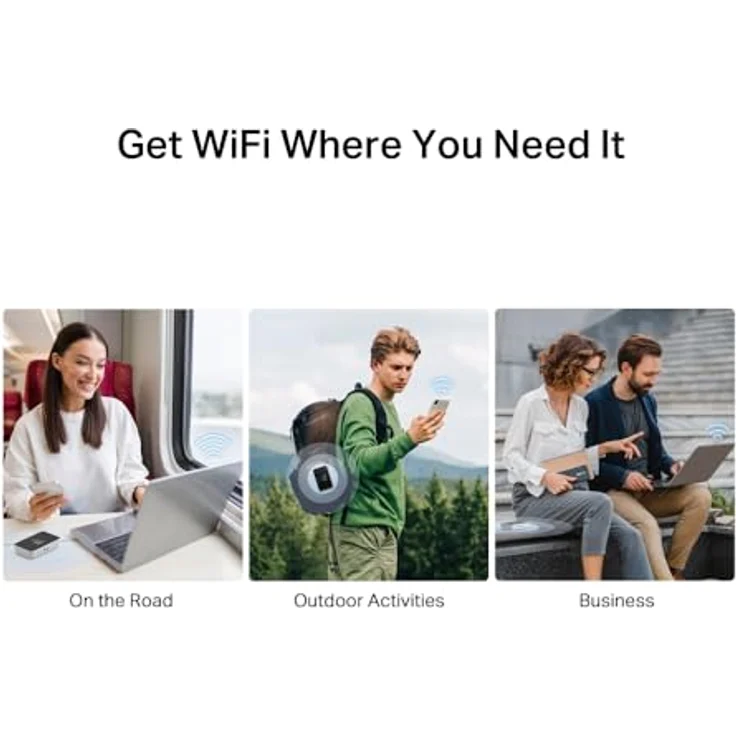 Mercusys Mercu-MT XX, Router mit 4G LTE und WiFi 6, Weiss/Schwarz, 2400 mAh Akku für 10 Stunden Nutzung – Bild 4