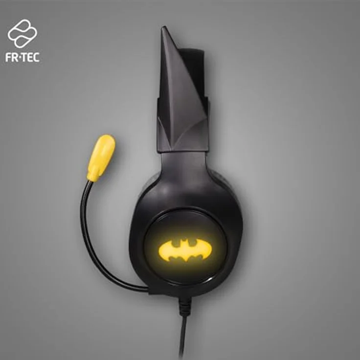 FRTEC Gaming-Headset Batman mit abnehmbaren dunklen Ritterohren, RGB-LED-Licht, 50-mm-Lautsprecher – Bild 2