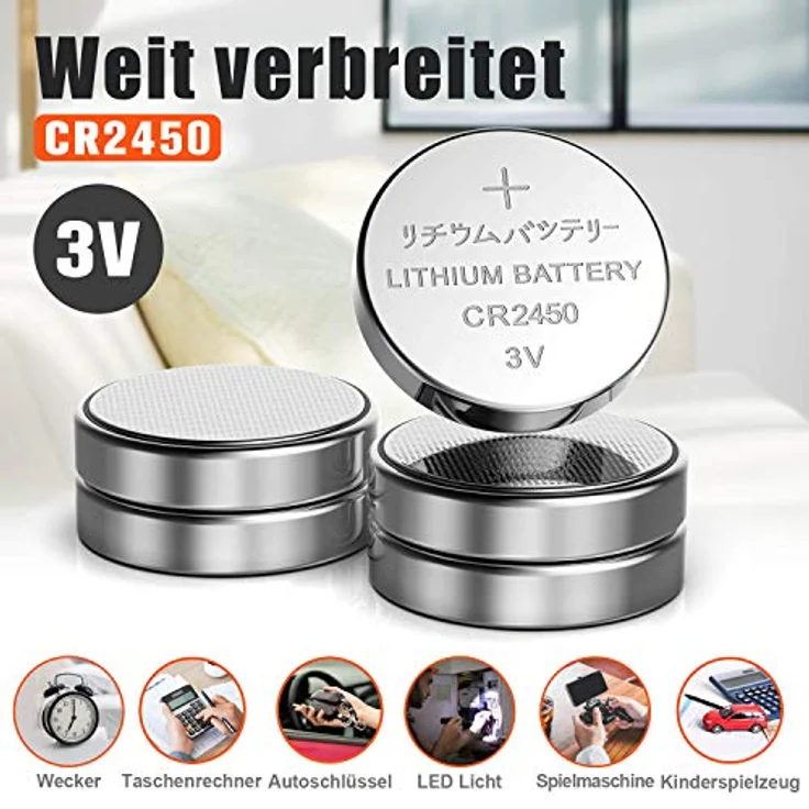 GutAlkaLi 20 Stück CR2450 Knopfzelle – CR2450 3V Batterie – Zuverlässige Energie für Verschiedene Geräte – Bild 2