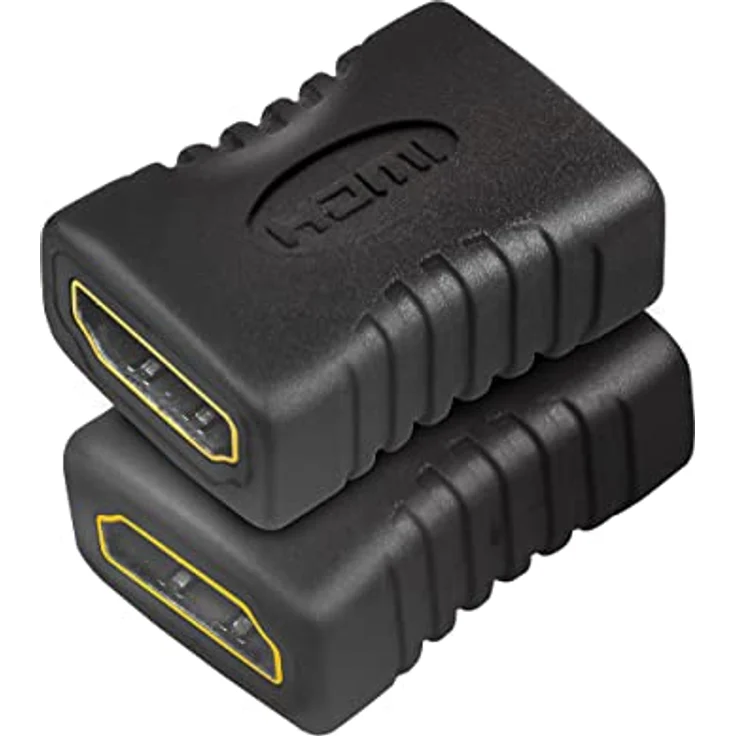 LogiLink AH0006 HDMI High Speed Adapter, flache Ausführung und mit vergoldeten Kontakten, Ideal für Full HD, Buchse auf Buchse schwarz – Bild 2