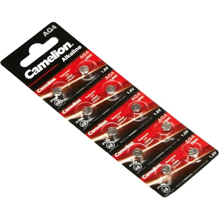 Camelion 12051004 Alkaline-Knopfzelle (AG 4-LR66-LR626-377, 1,5V, 10-er Blister) – Bild 2