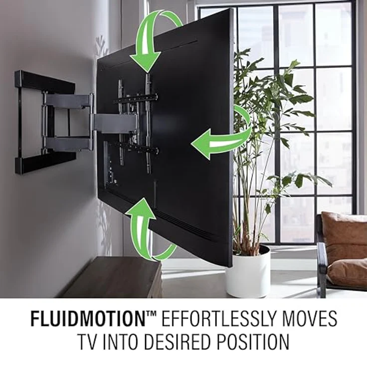 Sanus VLFS820-B2, TV Wandhalterung für 40"-90" Fernseher, 56 kg, Full Motion, Schwarz – Bild 6