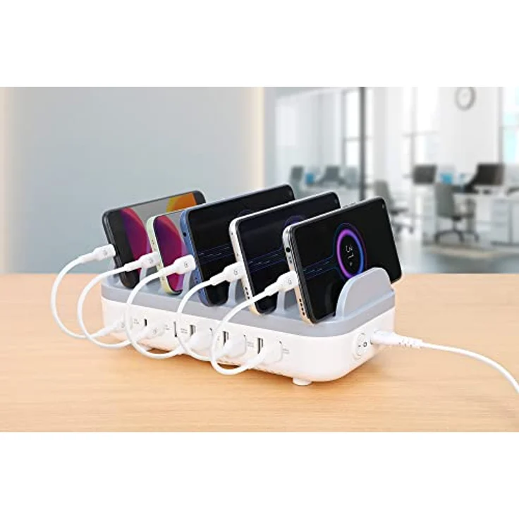 Manhattan 10-Port USB Power Delivery-Ladestation 120 W weiß/grau – Bild 2