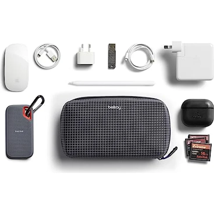 Bellroy Tech Kit, Etui mit Reißverschluss für Tech Accessoires, wasserabweisend, Arcade Gray – Bild 5