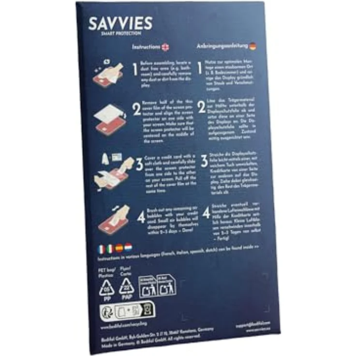 Savvies 3 Stück Panzer Schutz Glas für Bambu Lab H2D, 9H Displayschutzfolie, HD klar, blasenfrei, Anti-Fingerabdruck, stoßfest – Bild 4