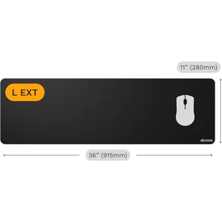 Glorious Gaming Mauspad 2 L, randlos, gummiert - 915 x 280mm, schwarz – Bild 6