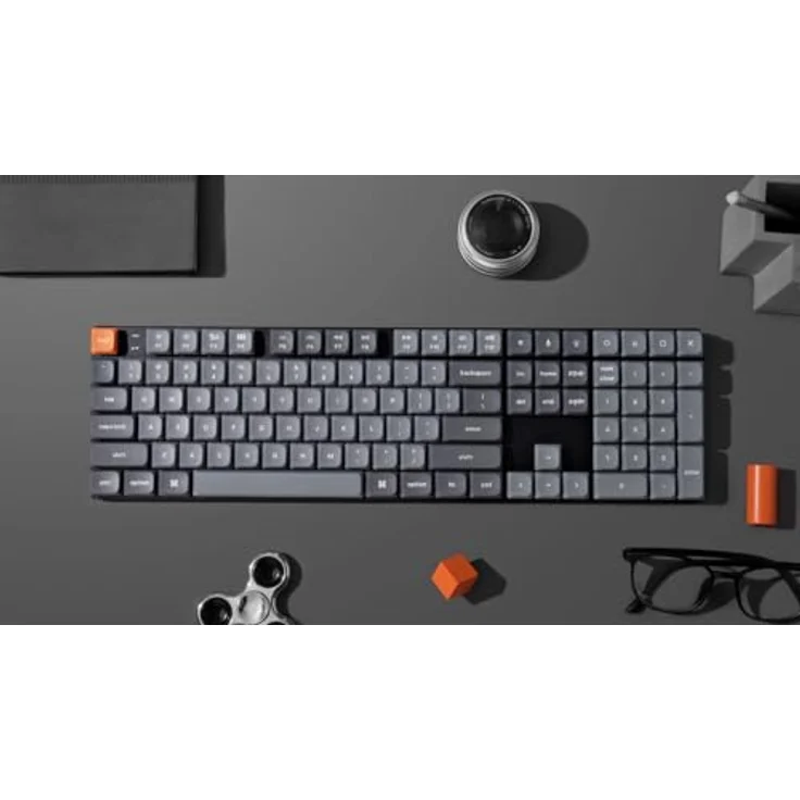 Keychron K5 Max, Ultraflache kabellose mechanische Tastatur mit QMK/VIA programmierbar, 3-Modus Bluetooth/2.4 GHz/Kabel, RGB LED, Low Profile Gateron Brown Switch Hot-Swap, PBT Tastenkappen – Bild 5