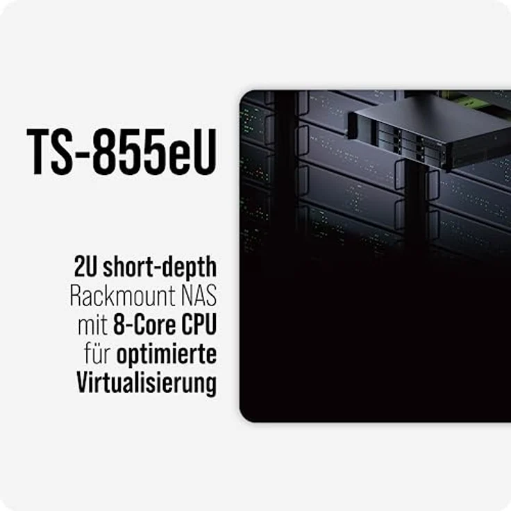 QNAP TS-855eU-RP-8G (0 TB), NAS, Schwarz – Bild 2