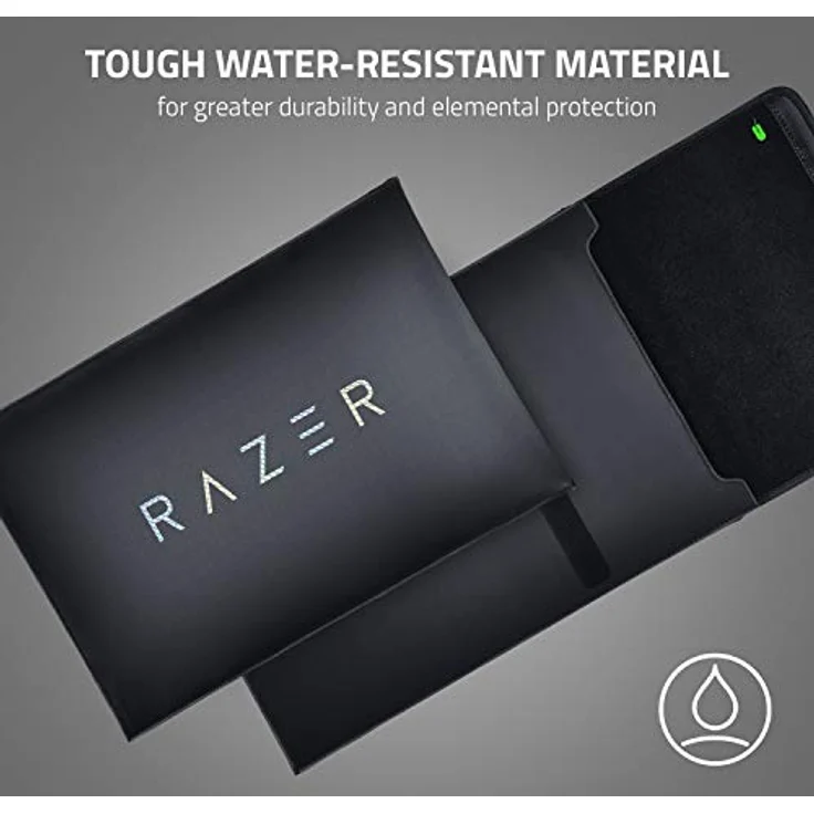 Razer Protective Sleeve V2 – Schutzhülle für Notebooks und Laptops bis zu 17,3 Zoll (43,9 cm): Außen robust, als Mausoberfläche verwendbares Innenmaterial, 450 x 310 mm groß - Schwarz – Bild 2