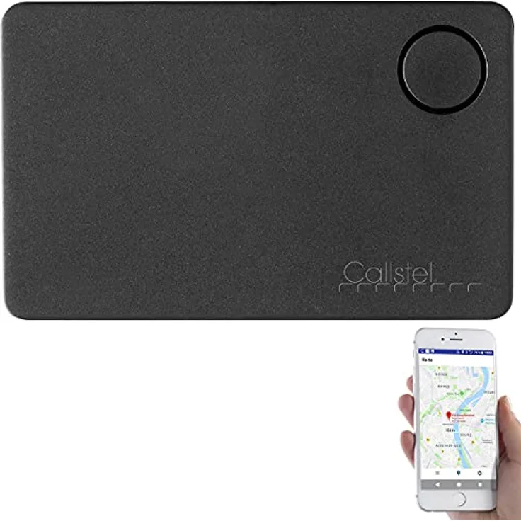 Callstel Keyfinder: 4in1-Schlüsselfinder Slim, Kreditkarten-Format, GPS-Ortung, App (Schlüsselsucher, Ortungsgerät, Peilsender für Brille)