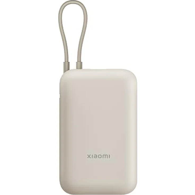 Xiaomi 22.5W Power Bank mit Integriertem Kabel - 10000mAh, Schnellladefunktion, lädt 3 Geräte gleichzeitig, flugtauglich, 4.5 Stunden Ladezeit – stilvoll und funktional, Tan – Bild 2