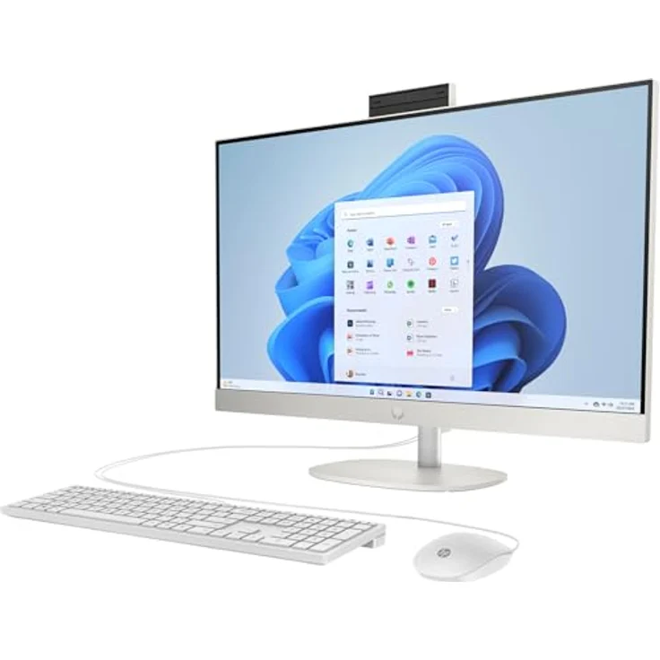 HP 27-cr0005ng All-in-One-PC, 68,6 cm (27") Full HD, AMD Ryzen 3, 8 GB RAM, 512 GB SSD, Windows 11 Home, muschelweiß – Bild 5