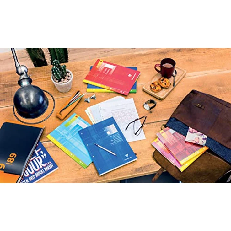 CLAIREFONTAINE Notizblock 5814C, liniert, A4, 100 Blatt, 2-fach Lochung, satiniertes Papier – Bild 4