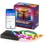 WiZ HDMI Sync Box mit TV Beleuchtung, 4K 60Hz Unterstützung, RGBIC LED Strip für 55-65 Zoll, App-/Sprachsteuerung, kompatibel mit Google & Alexa
