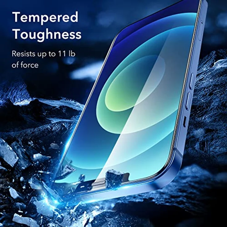 ESR Panzerglas Displayschutzfolie für iPhone 12/iPhone 12 Pro, 3 Stück, gehärtete Glasfolie, 10H Härte, HD klar, kratzfest, mit einfacher Anbringung. – Bild 4