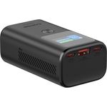Canyon OnPower 130 TFT Powerbank, 10000 mAh, 30 W, LCD-Display, Aluminium Gehäuse, Dunkelgrau