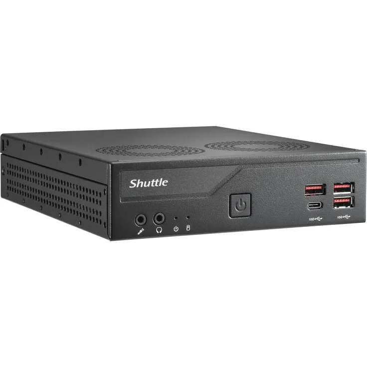 Shuttle Barebone slim DB860, Desktop-PC mit Intel SO-DIMM DDR5, schwarz
