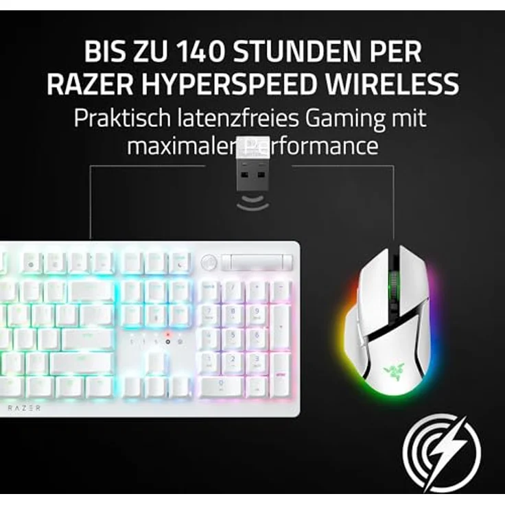 Razer Basilisk V3 Pro 35K - Vollständig anpassbare kabellose ergonomische Gaming-Maus mit Chroma RGB - 35K optischer Sensor (konfigurierbares Kipprad, 1K Hz Polling-Rate, 13 anpassbare Tasten) Weiß – Bild 4