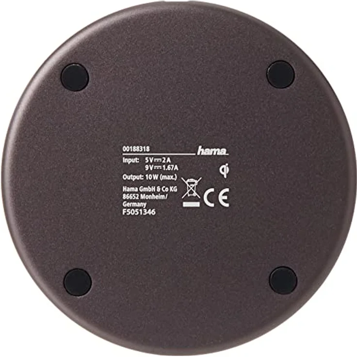 Hama kabelloses Ladegerät QI-FC10, Qi Ladestation, schwarz – Bild 5