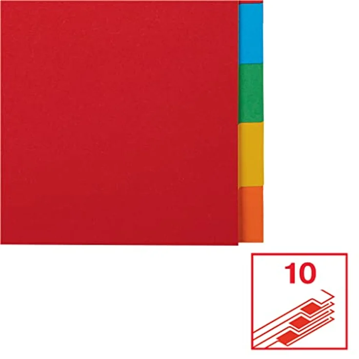 ESSELTE Aktenordner für A4, 10 Blatt, Karton, ohne Deckblatt, kräftige Farben (225x297 mm) – Bild 4