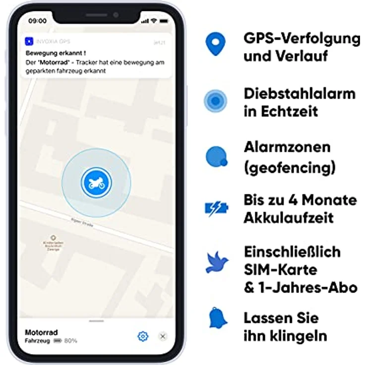 Invoxia GPS Tracker Pro, Hochpräziser GPS-Tracker mit 1 Jahr ABO, Schwarz – Bild 2