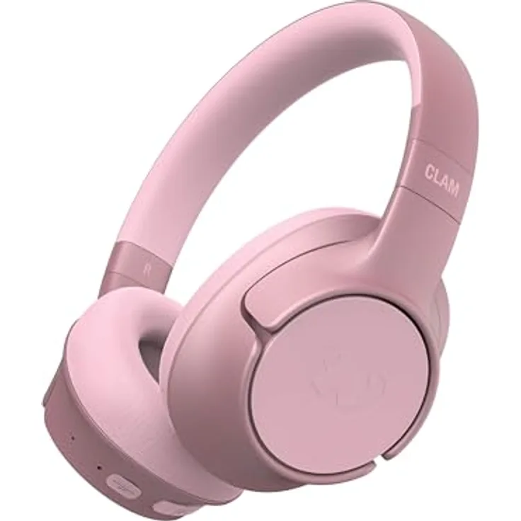 Fresh 'n Rebel Clam Fuse Bluetooth kopfhörer Over Ear mit Hybrid Active Noise Cancelling, mit ENC-Mikrofon (perfekte Anrufe), Kabellose kopfhörer mit Ambient Mode, 45h Spielzeit (Rosa)