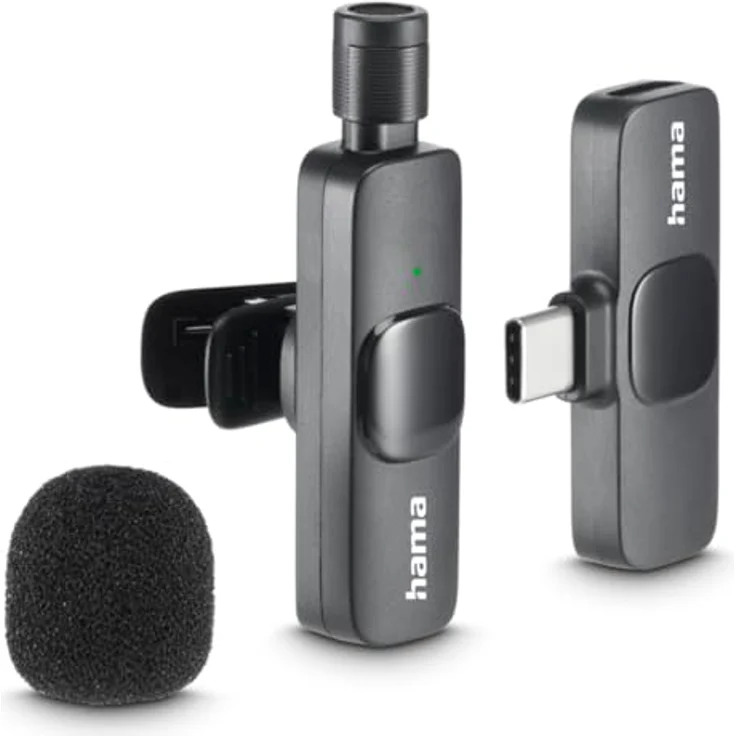 Hama Smart Wireless Lavalier-Mikrofon, kabelloses Ansteckmikrofon für Handy – Bild 6