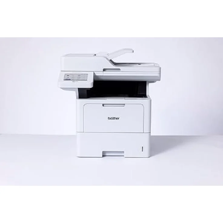 Brother MFC-L6710DW 4-in-1 Mulifunktionsdrucker schwarz weiß (A4, 50 Seiten/Min., 1.200x1.200 DPI, LAN, WLAN, Duplex-ADF, 520 Blatt Papierkassette) weiß/grau – Bild 1