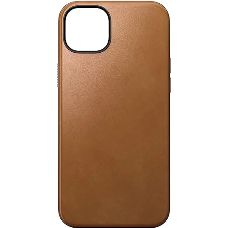 NOMAD Modern Leather Case | für iPhone 15 Plus | Schutzhülle aus Polycarbonat und hochwertigem Echtleder | MagSafe-kompatibel | English Tan – Bild 1