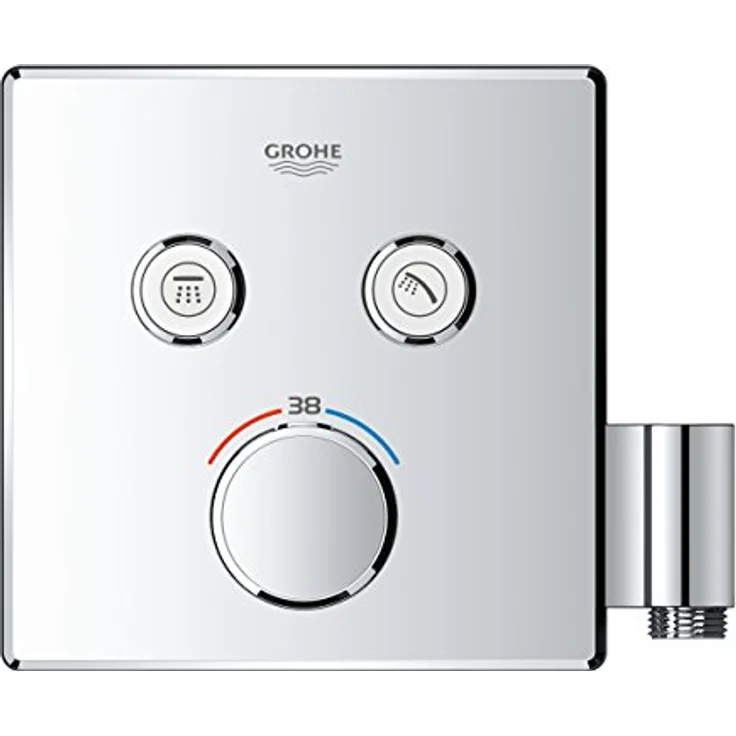 GROHE Grohtherm Smartcontrol - Thermostat mit 2 Absperrventilen und integriertem Brausehalter (Fertigmontageset, langlebige Oberfläche), chrom, 29125000 – Bild 2