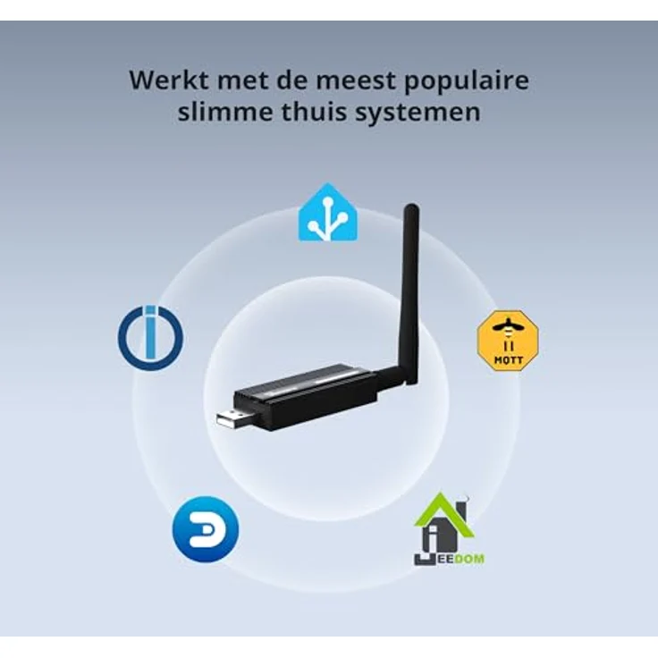 SONOFF Zigbee 3.0 USB Dongle Plus, Zigbee Gateway mit TI CC2652P & CP2102N, universelles Zigbee Hub für Home Assistant, Zigbee2MQTT, OpenHAB, externe SMA-Antenne – Bild 5