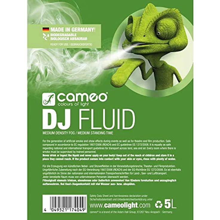 Cameo DJ FLUID 5L Nebelfluid mit mittlerer Dichte und Standzeit - Preisvergleich – Bild 2