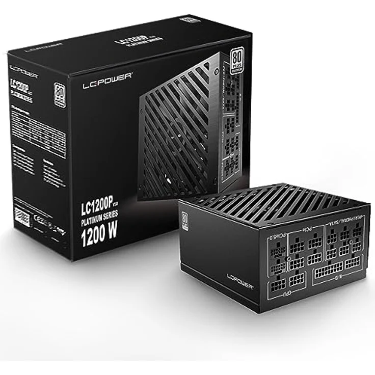 LC-Power LC1200P 80 Plus Platinum Vollmodulares Netzteil mit 1200W Leistung und 10 PCI Express Anschlüssen – Bild 1