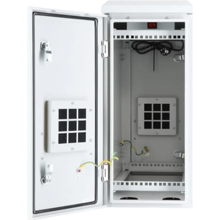 DSIT Serverschrank 6HE 19" Outdoor Wandschrank, IP55, vertikale Montage, 600x280x600mm, Stahlblech, Weiß – Bild 2