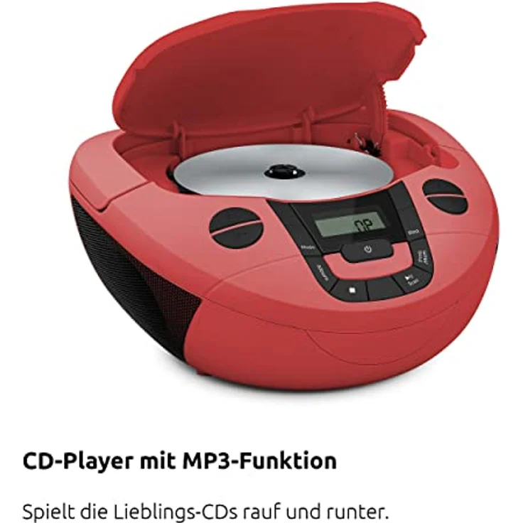 TechniSat Viola CD-1 - tragbarer Stereo CD-Player, Boombox mit Tragegriff, Bluetooth, 2 x 1 Watt – Bild 6