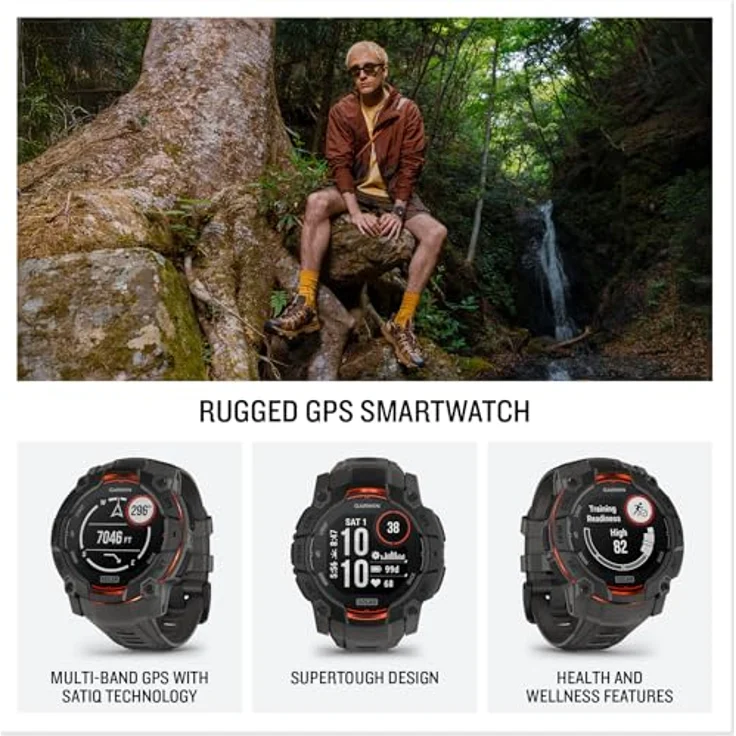 Garmin Instinct 3 50 Mm Solar Watch One Size, GPS-Smartwatch mit Solar-Ladungsobjektiv, robustes Design und Gesundheitsüberwachung – Bild 2