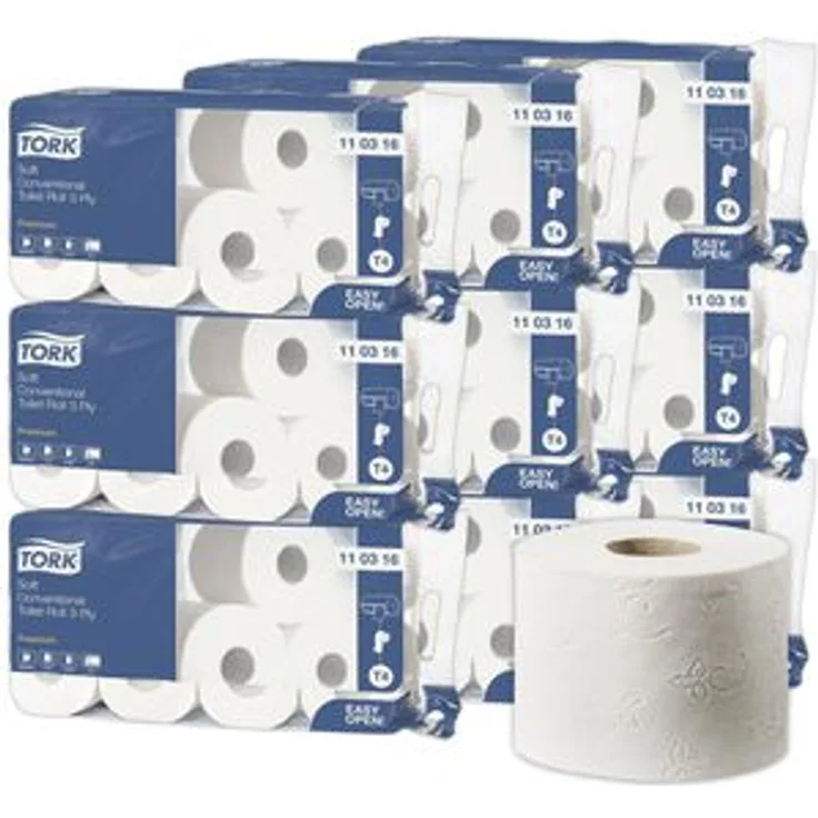 Tork 110316 Premium 3-lagig Tissue 72 Rollen a 250 Blatt T4 Toilettenpapier