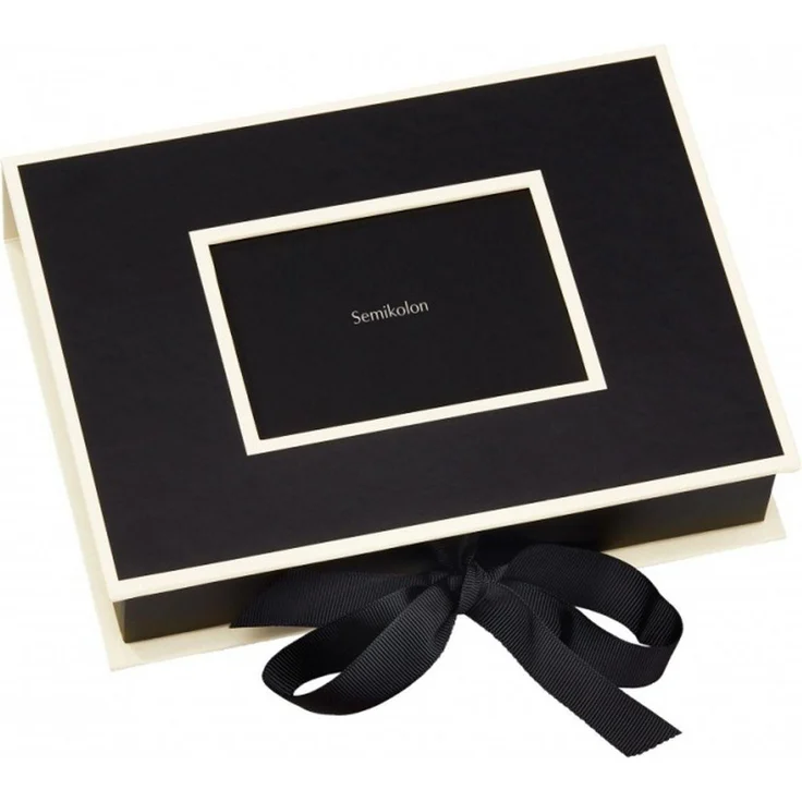 Semikolon Fotoalbum 352514 Kleine Fotobox black - Hochwertige Fotobox für Geschenke und Erinnerungen