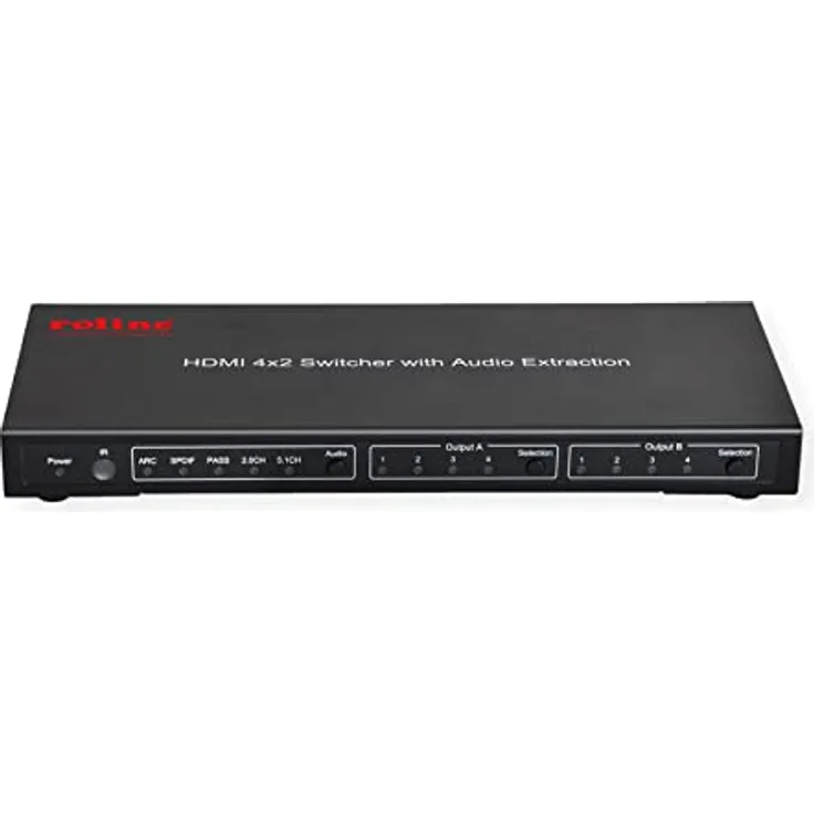 ROLINE 4K HDMI Matrix Switch, 4 x 2, mit Fernbedienung