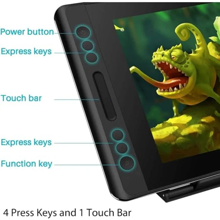 HUION KAMVAS PRO 12 Grafiktablett - 11.6 Zoll - Schwarz - 5080 lpi - USB - Neigungsunterstützung - 8192 Druckniveaus – Bild 4