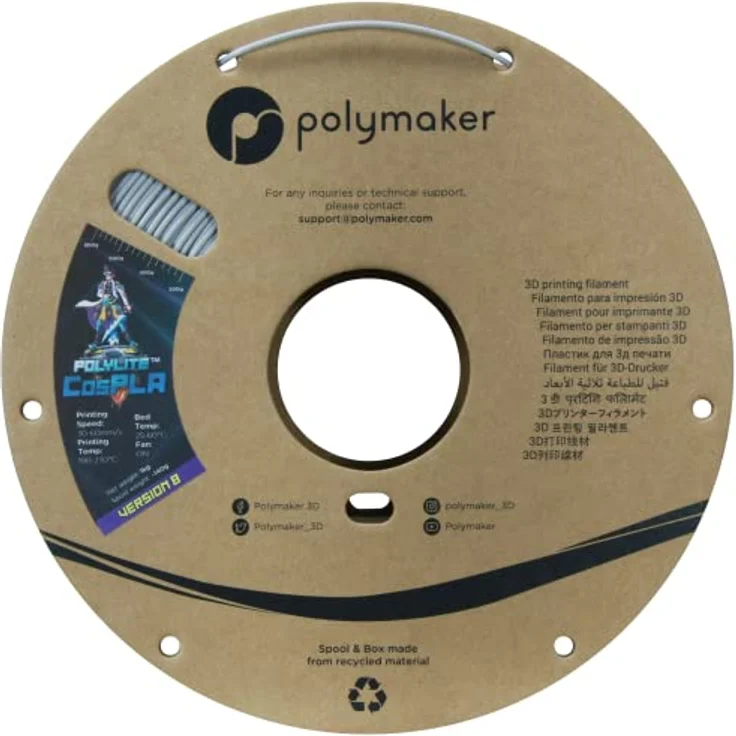 Polymaker PolyLite™ CosPLA Version B - 1.75mm 3D-Druckmaterial, 1kg, robuster PLA für Cosplay-Waffen und Rüstungen – Bild 3