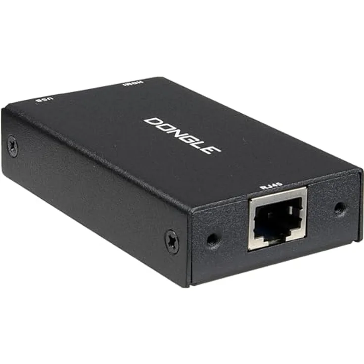 Intertec IPC KVM Dongle KT-150H, HDMI RJ45 zu HDMI Dongle für KVMs, maximale Auflösung 1980 x 1080 Pixel, kompakt und leicht, schwarz