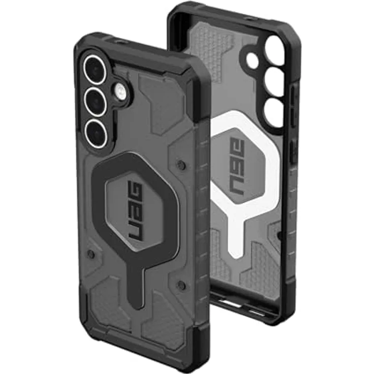 UAG Urban Armor Gear Pathfinder Case mit Magnet-Modul für Samsung Galaxy S25 FE, robuste Smartphone Hülle in Grau mit präzisen Aussparungen und modernem Design